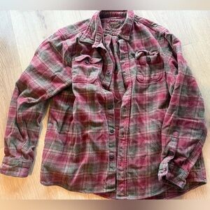 Orvis Work Plaid Button-Up Shirt XL